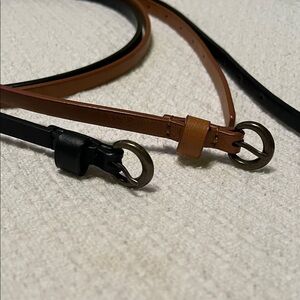 Brown and Black Ring Belts